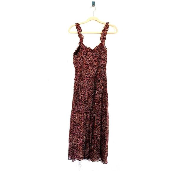 ulla johnson silk rosaria dress pomegranate US8 - Picture 7 of 10